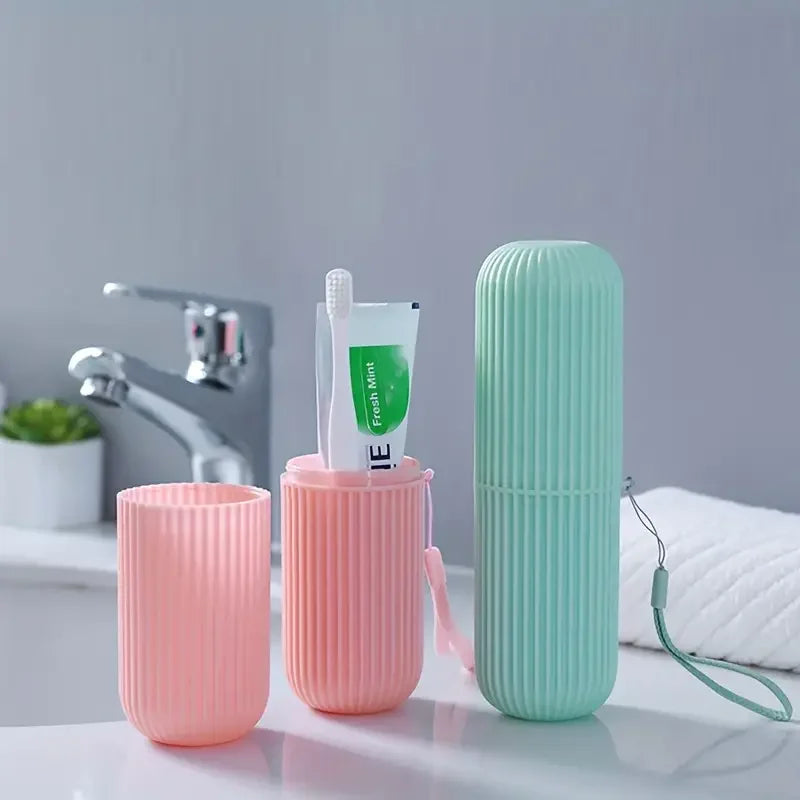Portable Travel Toothbrush & Tongue Scraper Case